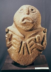 雕塑第43号，来自南斯拉夫的Lepenski Vir，公元前6000年（砂岩）